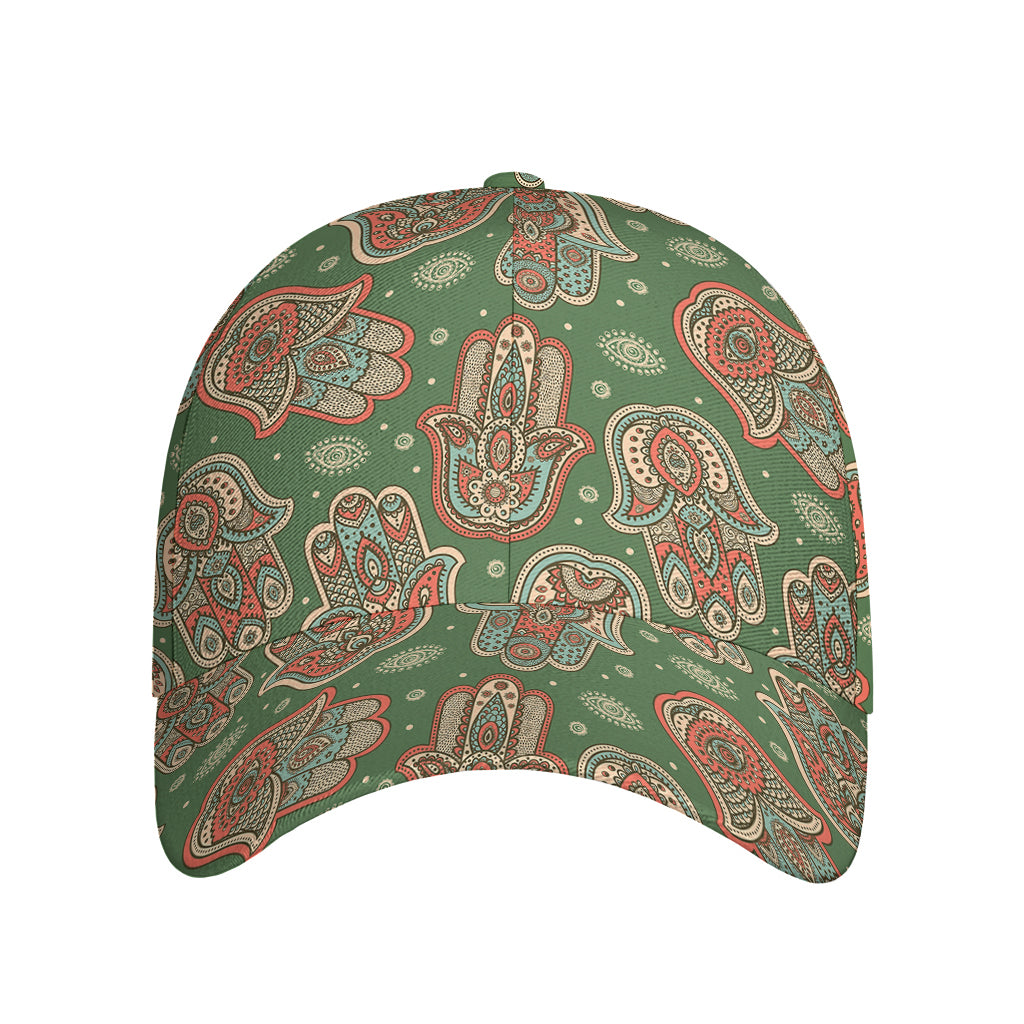 Indian Hamsa Pattern Print Baseball Cap
