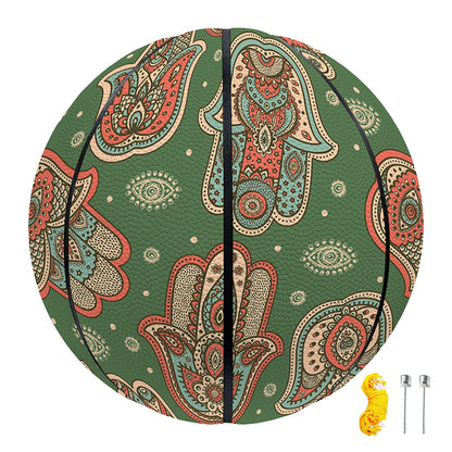 Indian Hamsa Pattern Print Basketball
