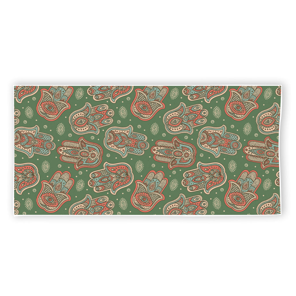 Indian Hamsa Pattern Print Beach Towel