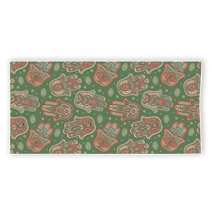 Indian Hamsa Pattern Print Beach Towel