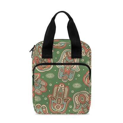 Indian Hamsa Pattern Print Bible Tote Bag