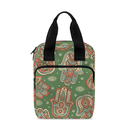 Indian Hamsa Pattern Print Bible Tote Bag