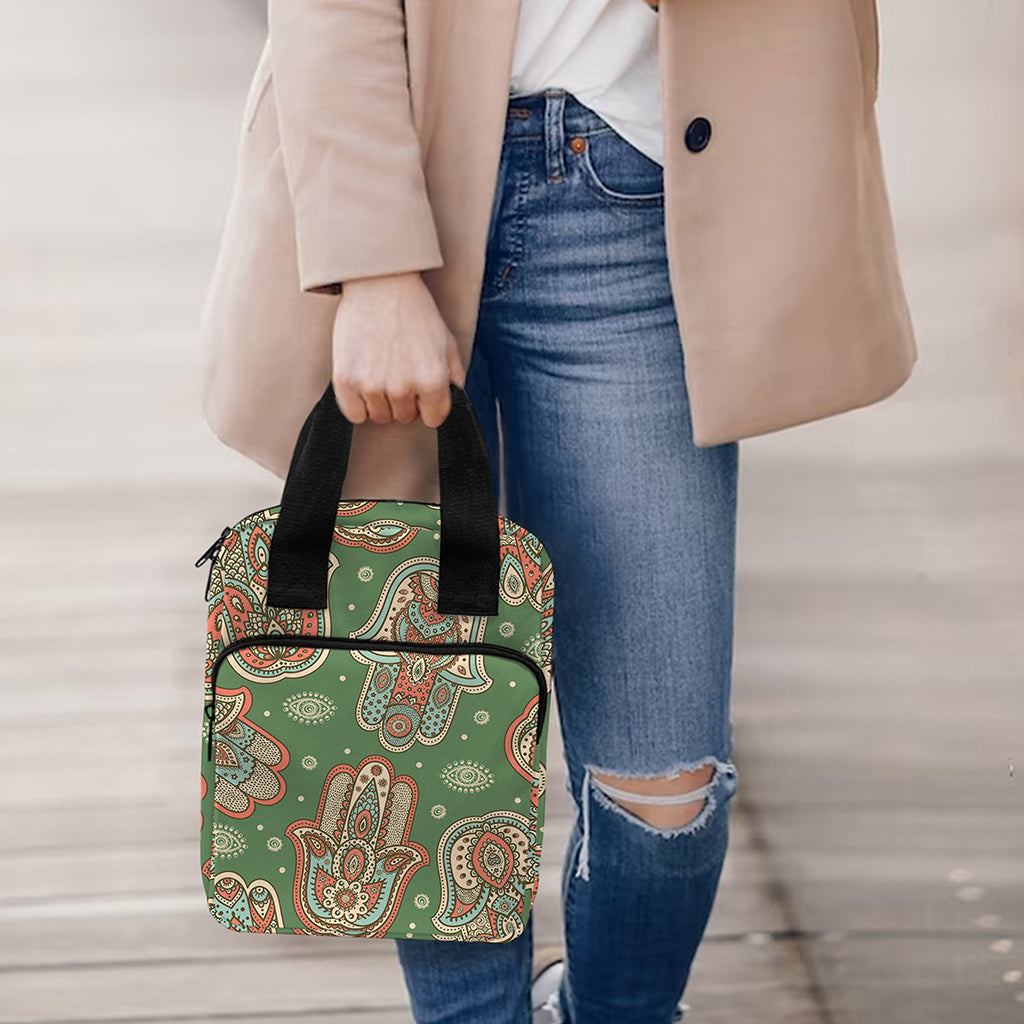 Indian Hamsa Pattern Print Bible Tote Bag