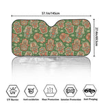 Indian Hamsa Pattern Print Car Windshield Sun Shade