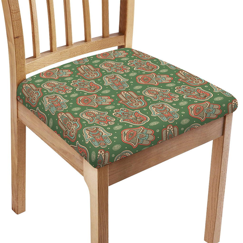 Indian Hamsa Pattern Print Chair Cushion Cover