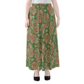 Indian Hamsa Pattern Print Chiffon Maxi Skirt