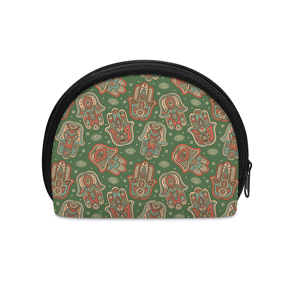 Indian Hamsa Pattern Print Coin Purse