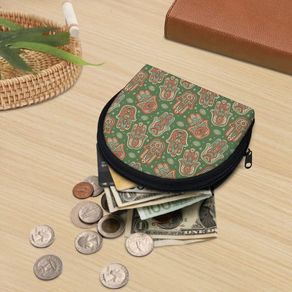Indian Hamsa Pattern Print Coin Purse