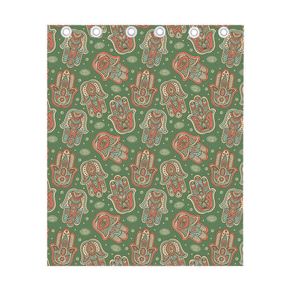 Indian Hamsa Pattern Print Curtain