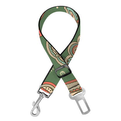 Indian Hamsa Pattern Print Dog Seat Belt