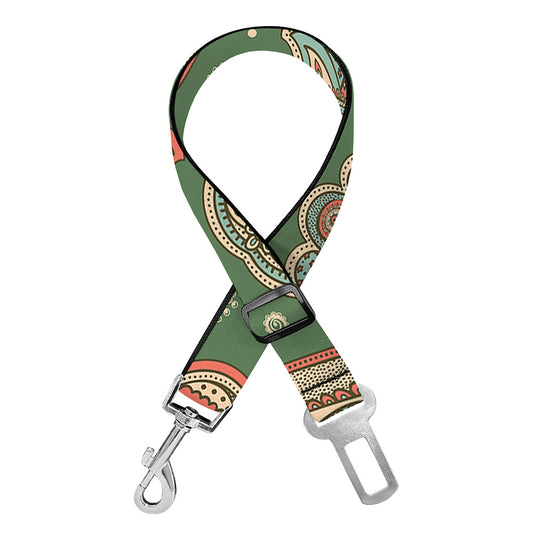 Indian Hamsa Pattern Print Dog Seat Belt
