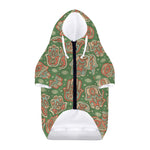 Indian Hamsa Pattern Print Dog Zip Up Hoodie