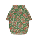 Indian Hamsa Pattern Print Dog Zip Up Hoodie