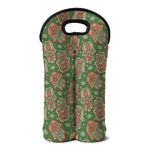 Indian Hamsa Pattern Print Double Neoprene Wine Tote