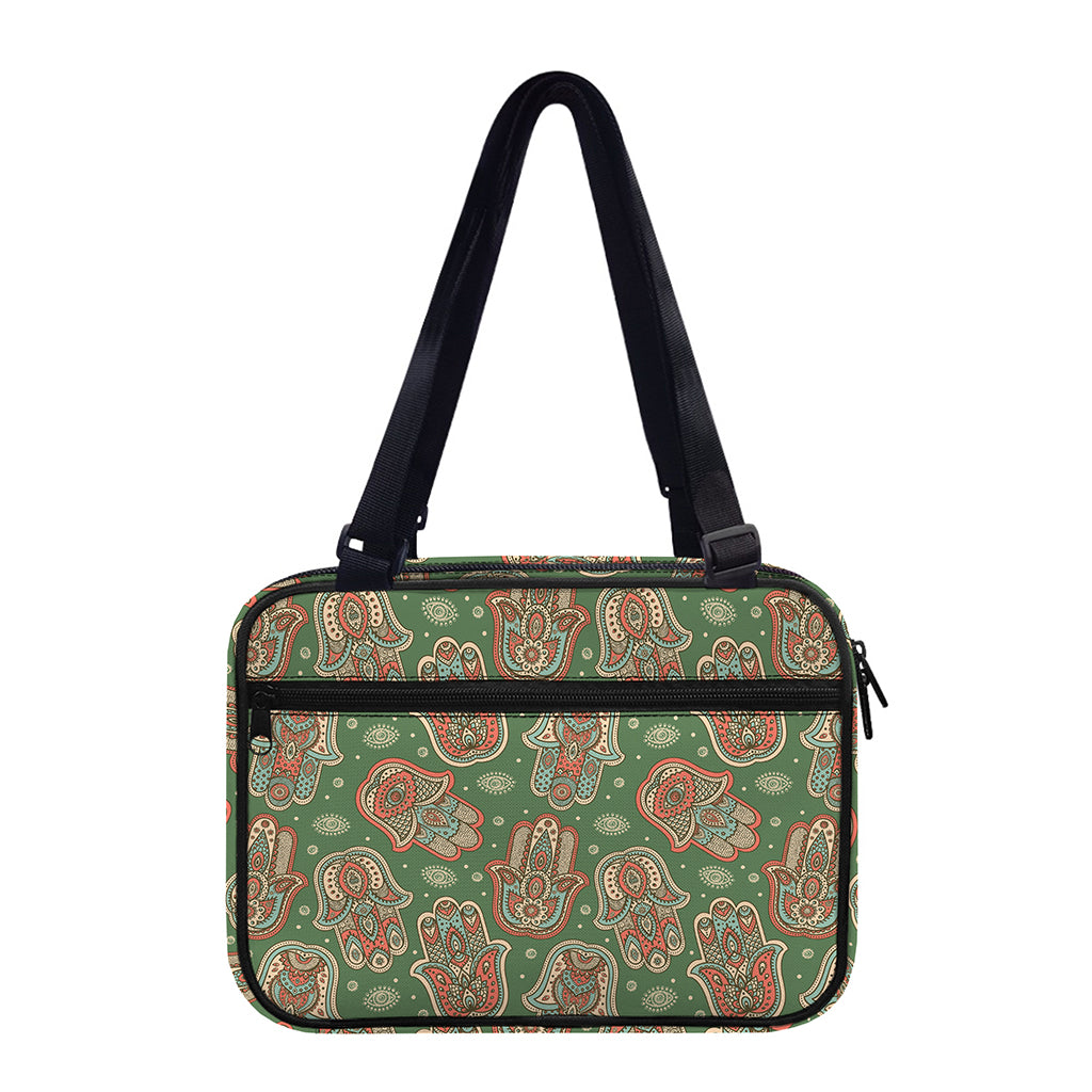 Indian Hamsa Pattern Print Double Strap Bible Bag