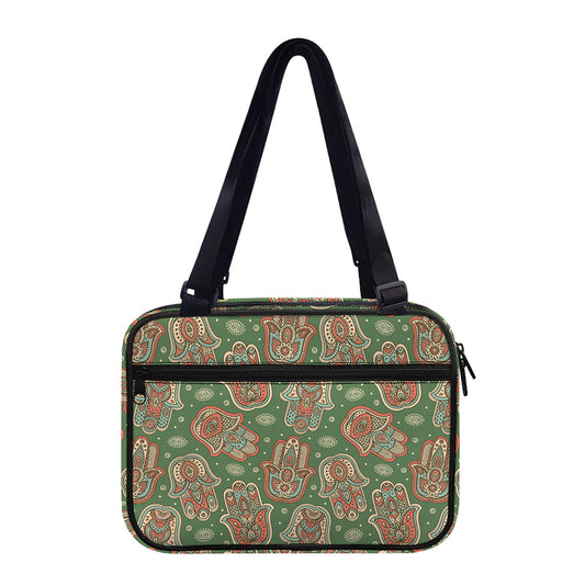 Indian Hamsa Pattern Print Double Strap Bible Bag