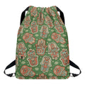 Indian Hamsa Pattern Print Drawstring Backpack