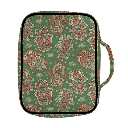 Indian Hamsa Pattern Print Front Pocket Bible Bag