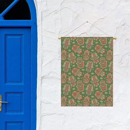 Indian Hamsa Pattern Print Garden Flag