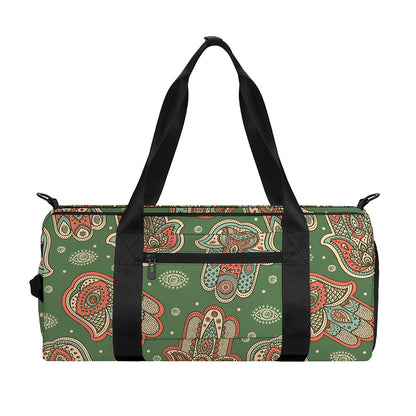 Indian Hamsa Pattern Print Gym Bag