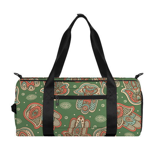 Indian Hamsa Pattern Print Gym Bag