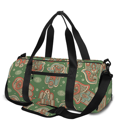 Indian Hamsa Pattern Print Gym Bag
