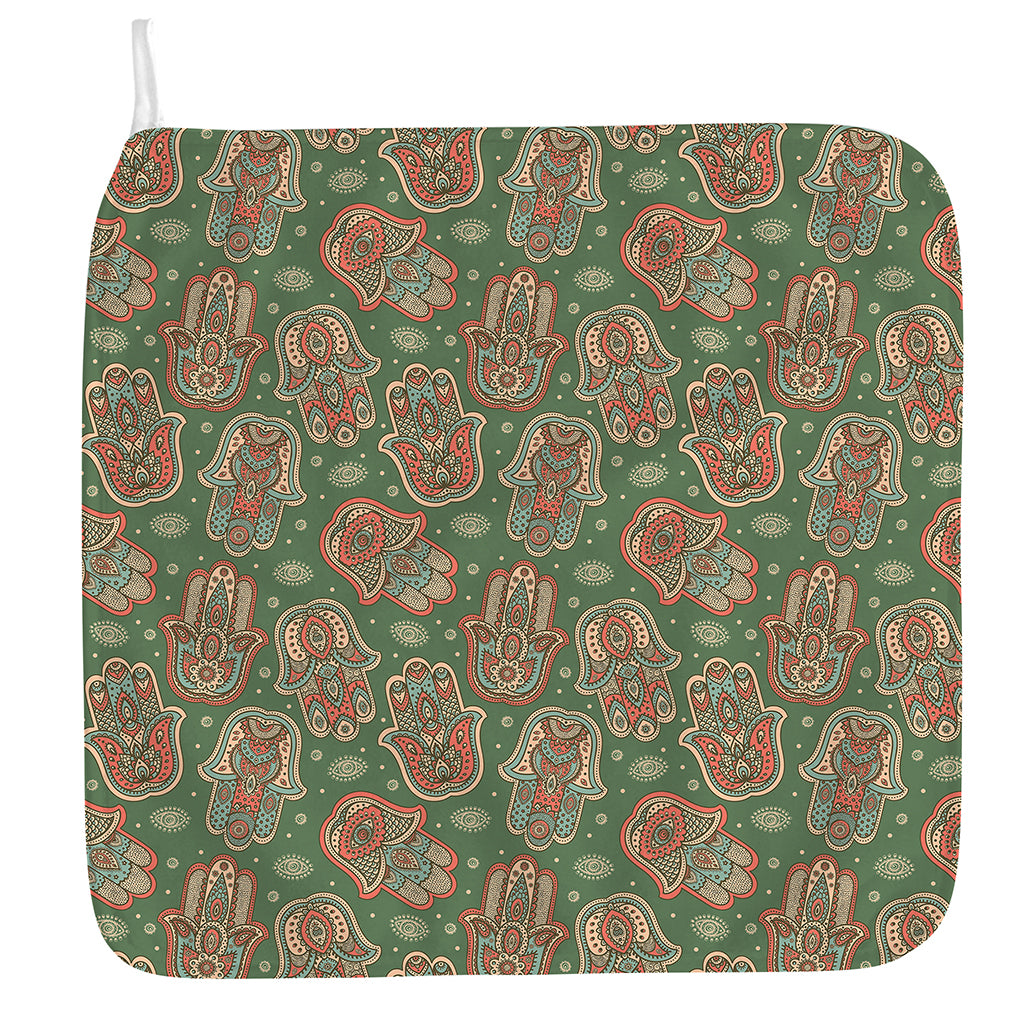 Indian Hamsa Pattern Print Hand Towel