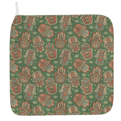Indian Hamsa Pattern Print Hand Towel