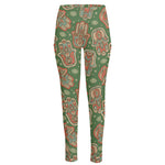 Indian Hamsa Pattern Print High-Waisted Pocket Leggings