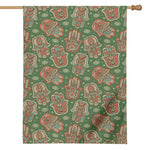 Indian Hamsa Pattern Print House Flag
