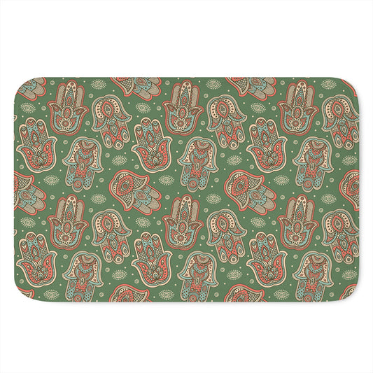 Indian Hamsa Pattern Print Indoor Door Mat