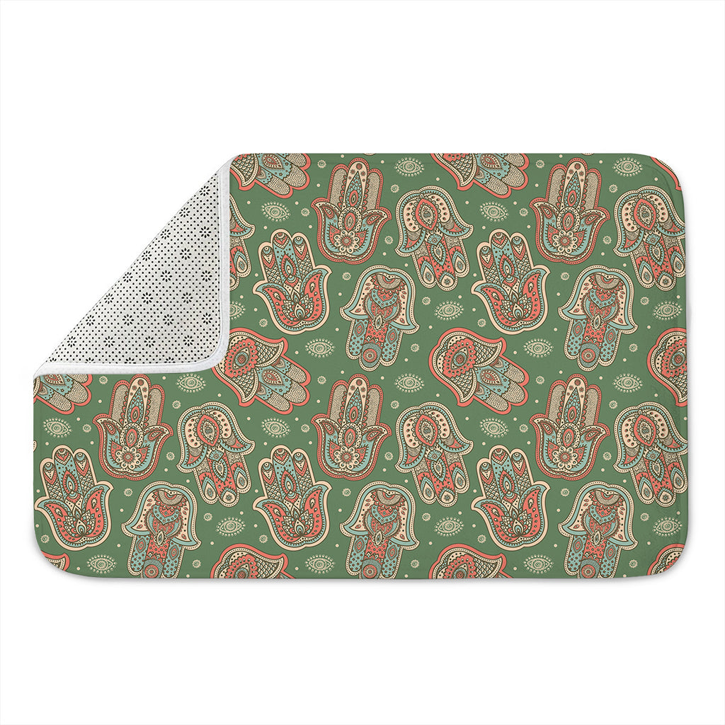 Indian Hamsa Pattern Print Indoor Door Mat