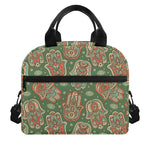 Indian Hamsa Pattern Print Insulated Lunch Bag