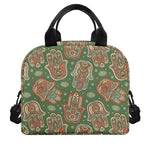 Indian Hamsa Pattern Print Insulated Lunch Bag