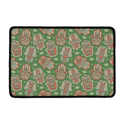 Indian Hamsa Pattern Print Kitchen Mat