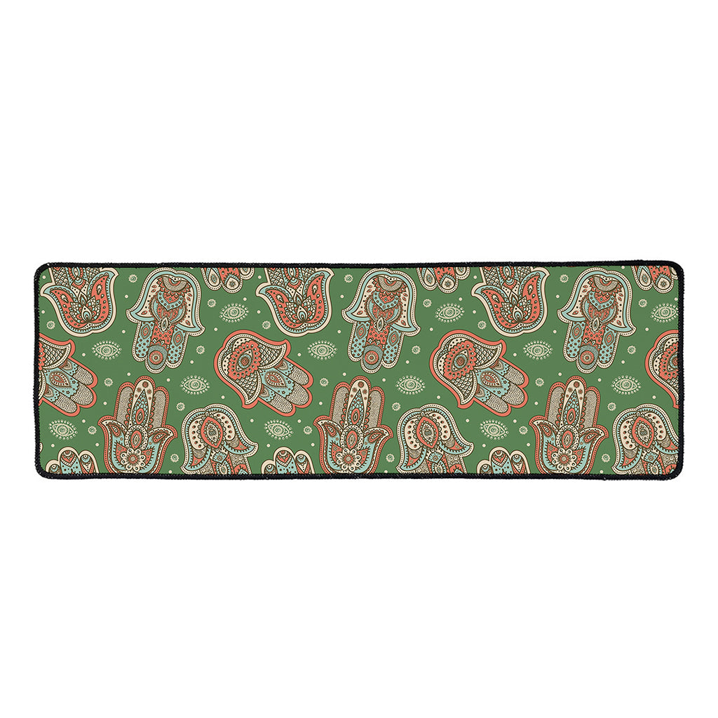 Indian Hamsa Pattern Print Long Kitchen Mat