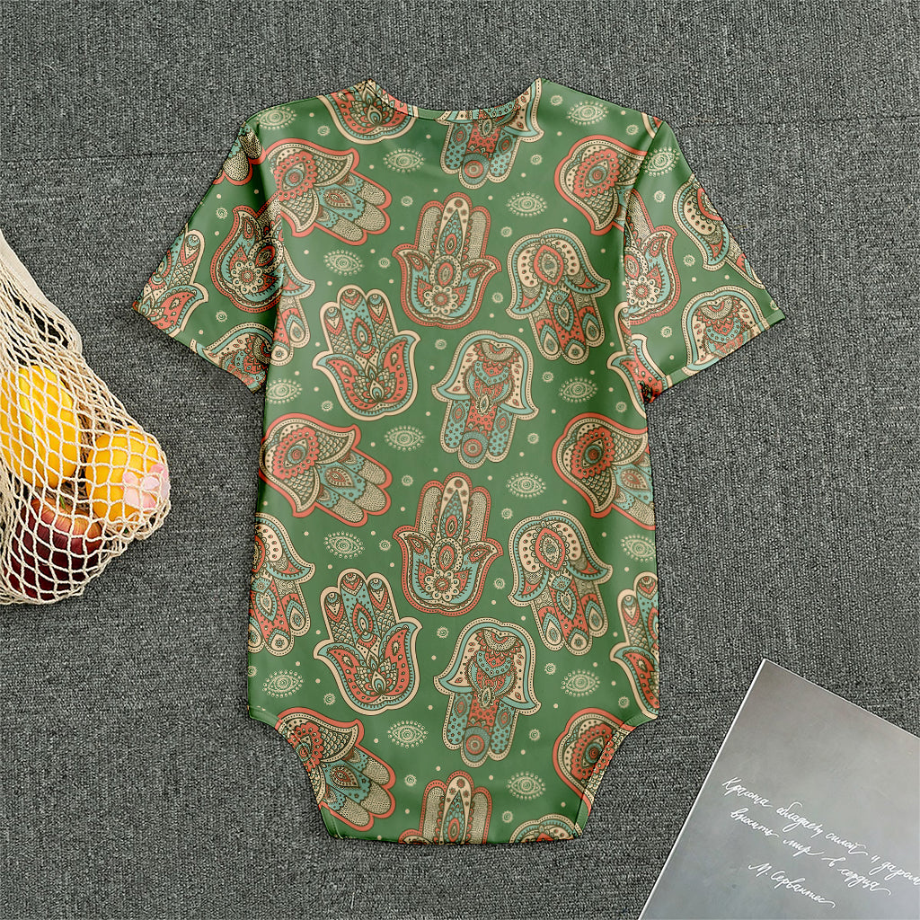 Indian Hamsa Pattern Print Men's Bodysuit