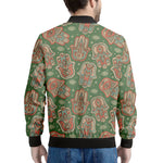 Indian Hamsa Pattern Print Men's Bomber Jacket