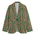 Indian Hamsa Pattern Print Men's Cotton Blazer
