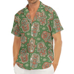 Indian Hamsa Pattern Print Men's Deep V-Neck Shirt