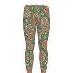 Indian Hamsa Pattern Print Men's leggings