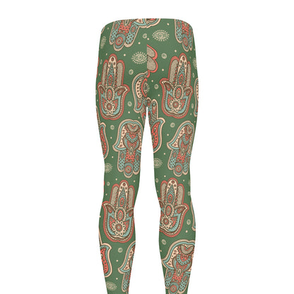 Indian Hamsa Pattern Print Men's leggings