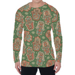 Indian Hamsa Pattern Print Men's Long Sleeve T-Shirt
