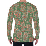 Indian Hamsa Pattern Print Men's Long Sleeve T-Shirt