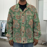 Indian Hamsa Pattern Print Men's Shirt Jacket