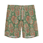 Indian Hamsa Pattern Print Men's Sports Shorts
