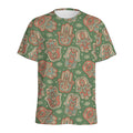 Indian Hamsa Pattern Print Men's Athletic T-Shirt