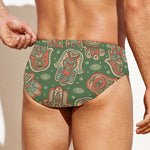 Indian Hamsa Pattern Print Men's Swim Briefs