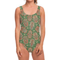 Indian Hamsa Pattern Print One Piece Swimsuit