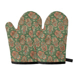 Indian Hamsa Pattern Print Oven Mitts